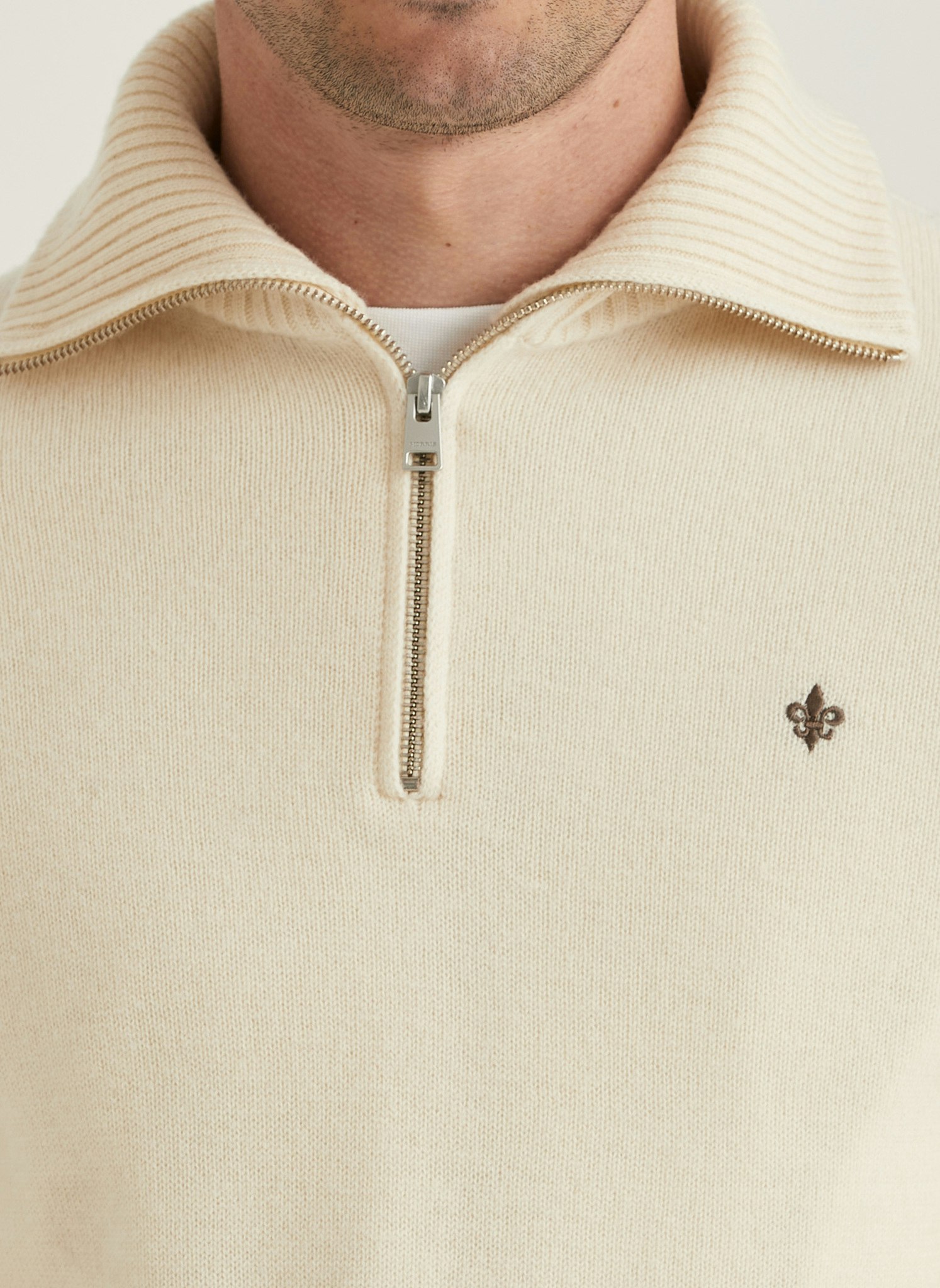 Morris - Hertford Half Zip (Offwhite)