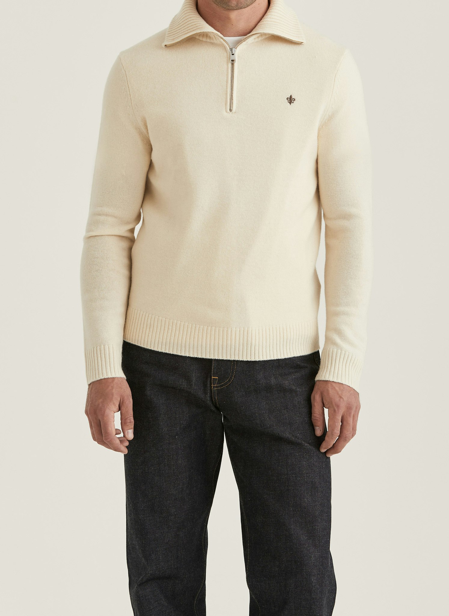 Morris - Hertford Half Zip (Offwhite)