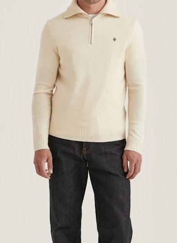 Morris - Hertford Half Zip (Offwhite)