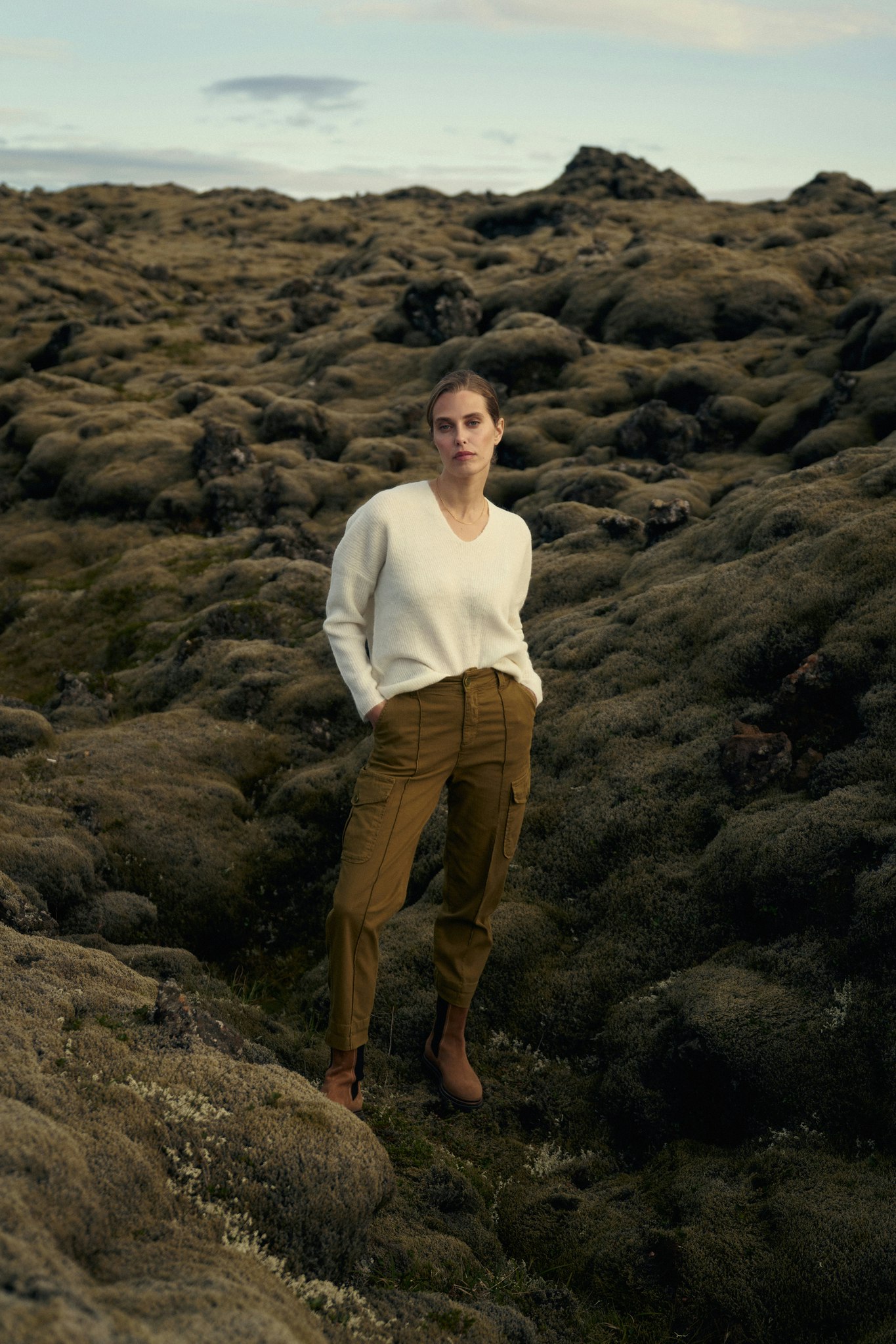 Mos Mosh - MMThora V-Neck Knit (Ecru)