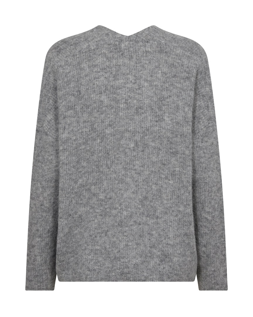Mos Mosh - MMThora V-Neck Knit (Grey Mel.)