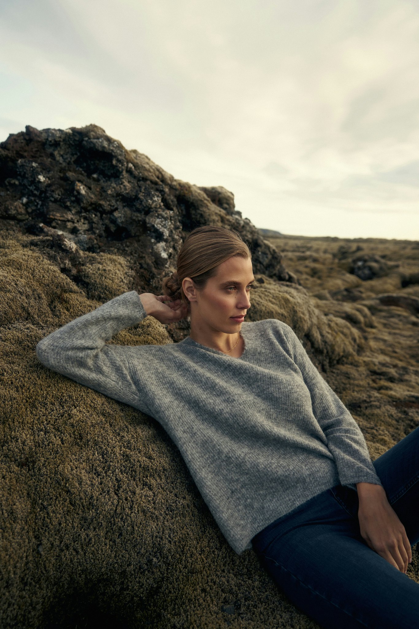 Mos Mosh - MMThora V-Neck Knit (Grey Mel.)