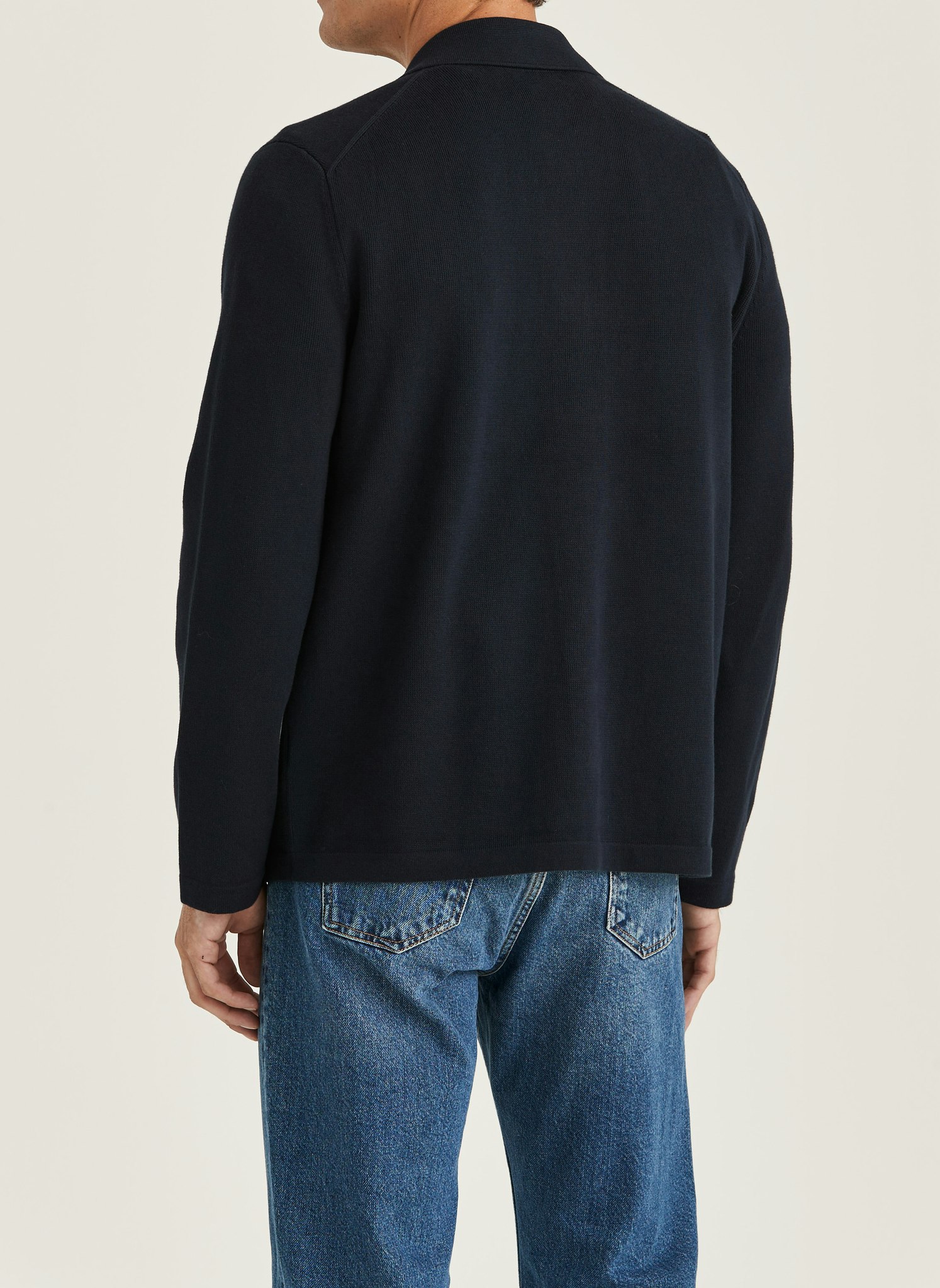 Morris - Jake Knitted Shirt Jacket (Old Blue)