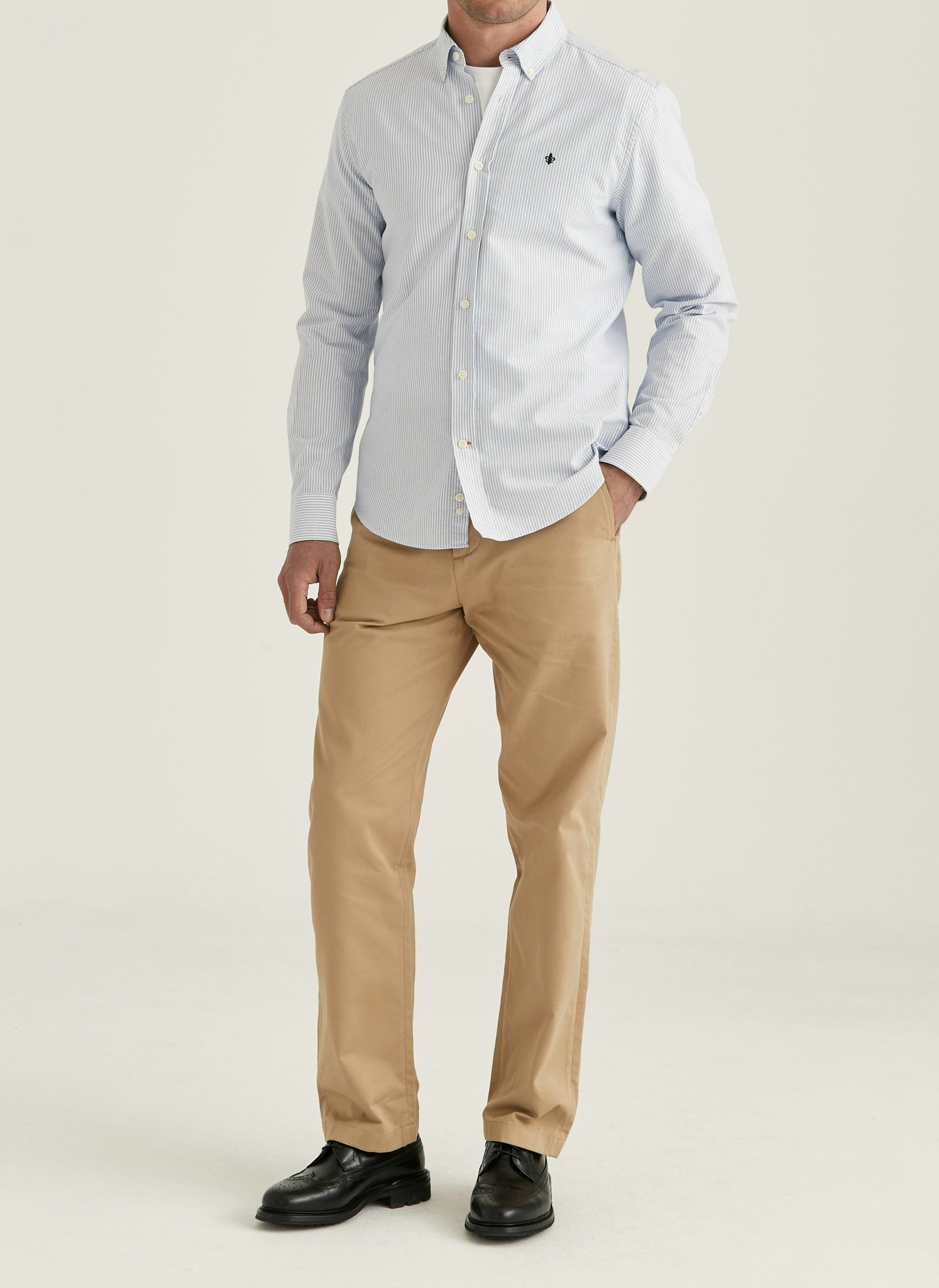 Morris - Oxford Striped BD Shirt (Light Blue)