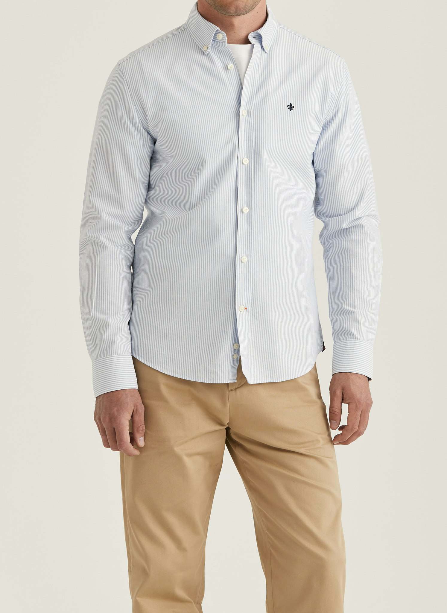 Morris - Oxford Striped BD Shirt (Light Blue)
