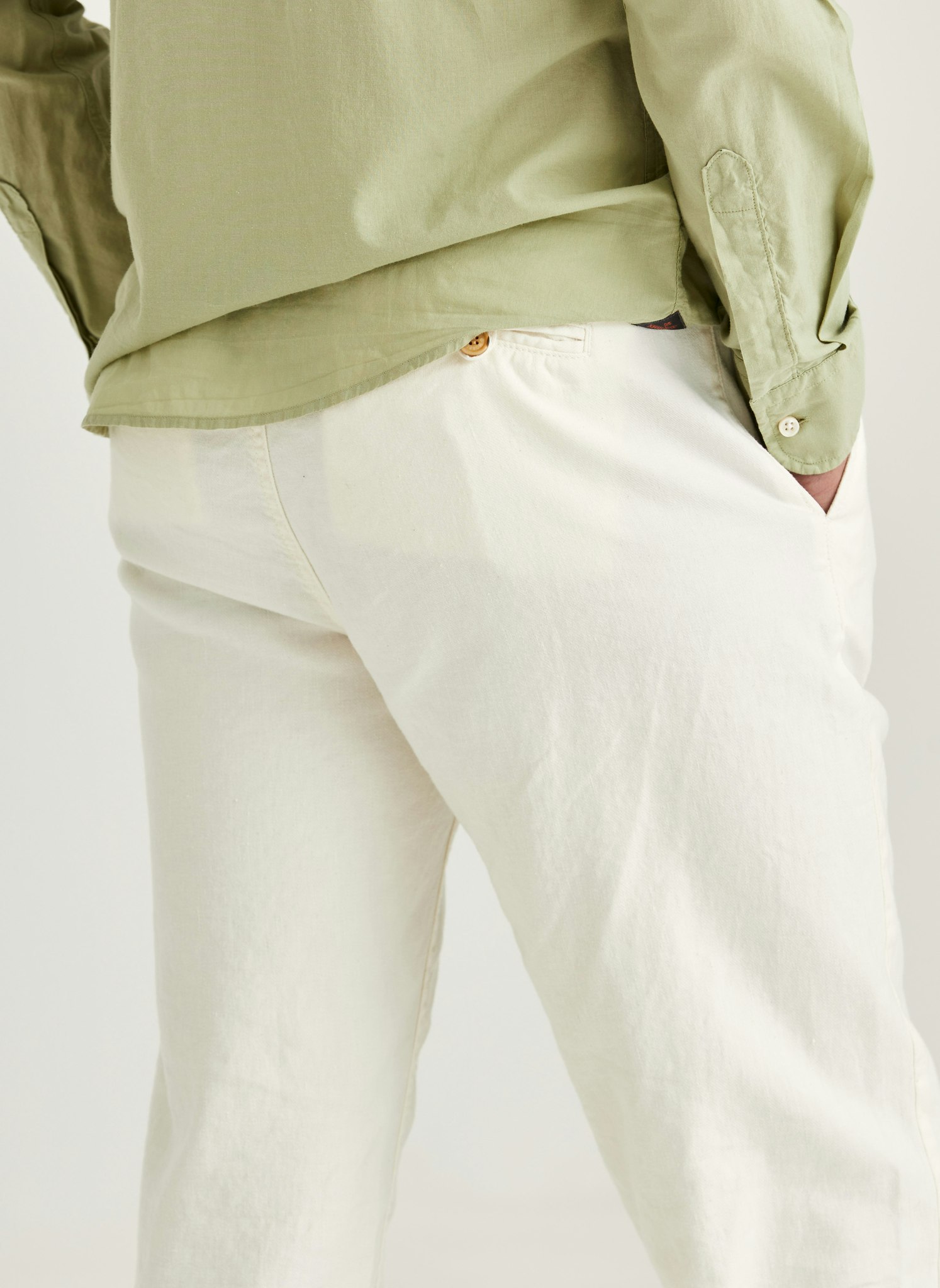 Morris - Fenix Linen Trousers (Offwhite 02)