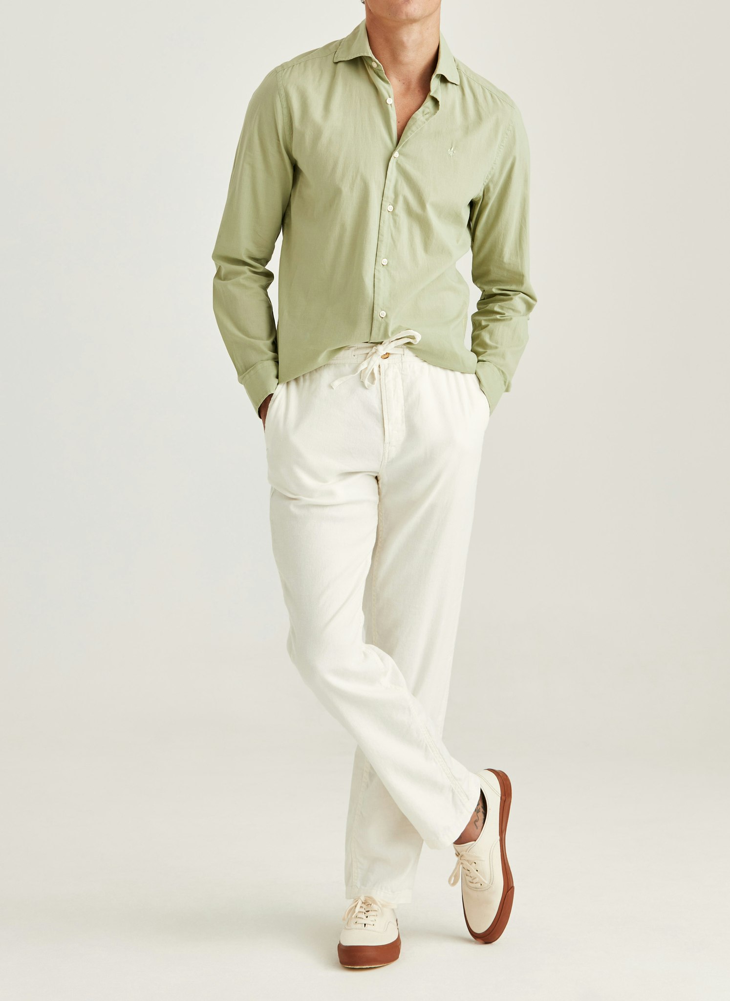 Morris - Fenix Linen Trousers (Offwhite 02)