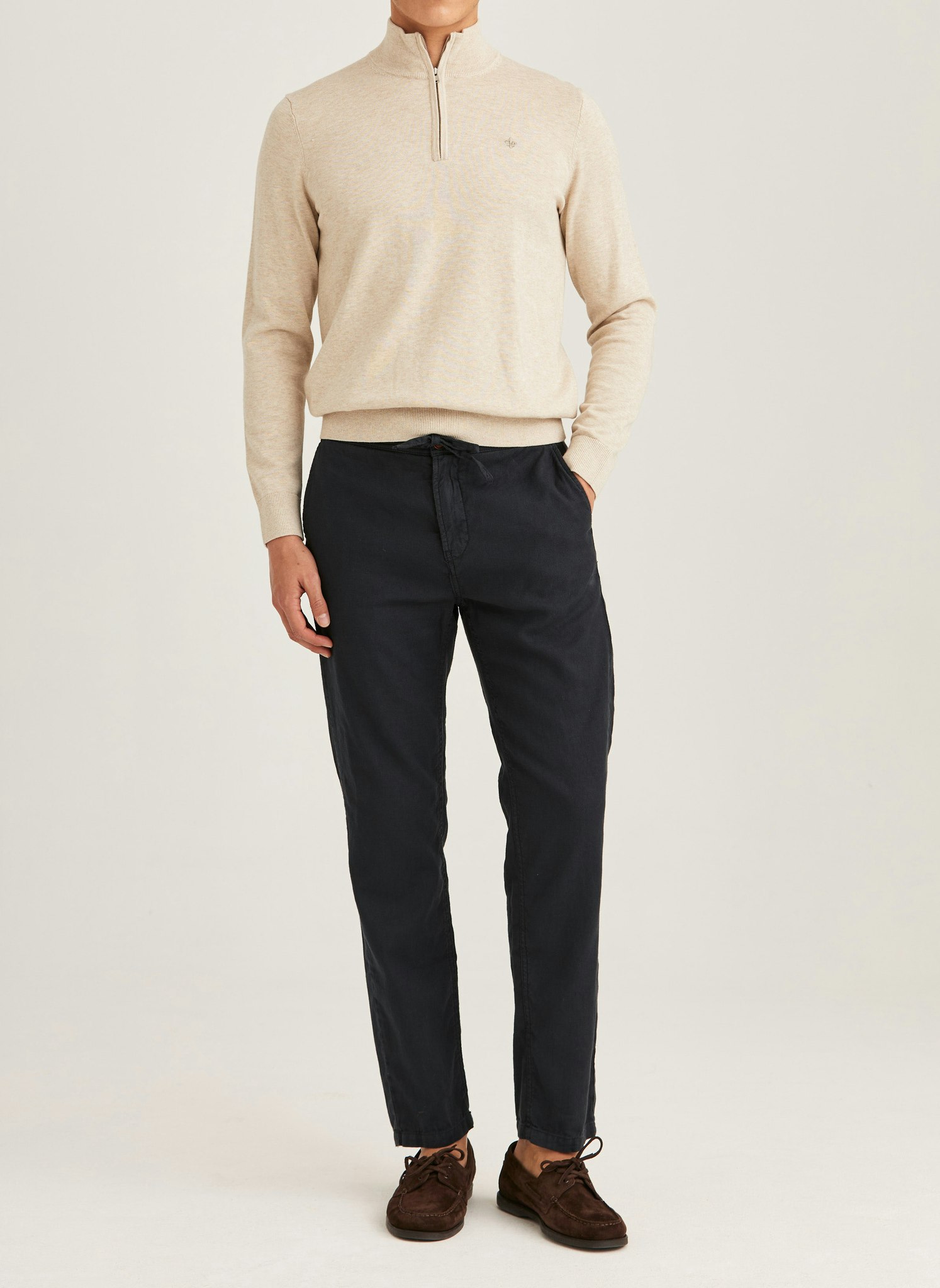 Morris - Fenix Linen Trousers (Blue)