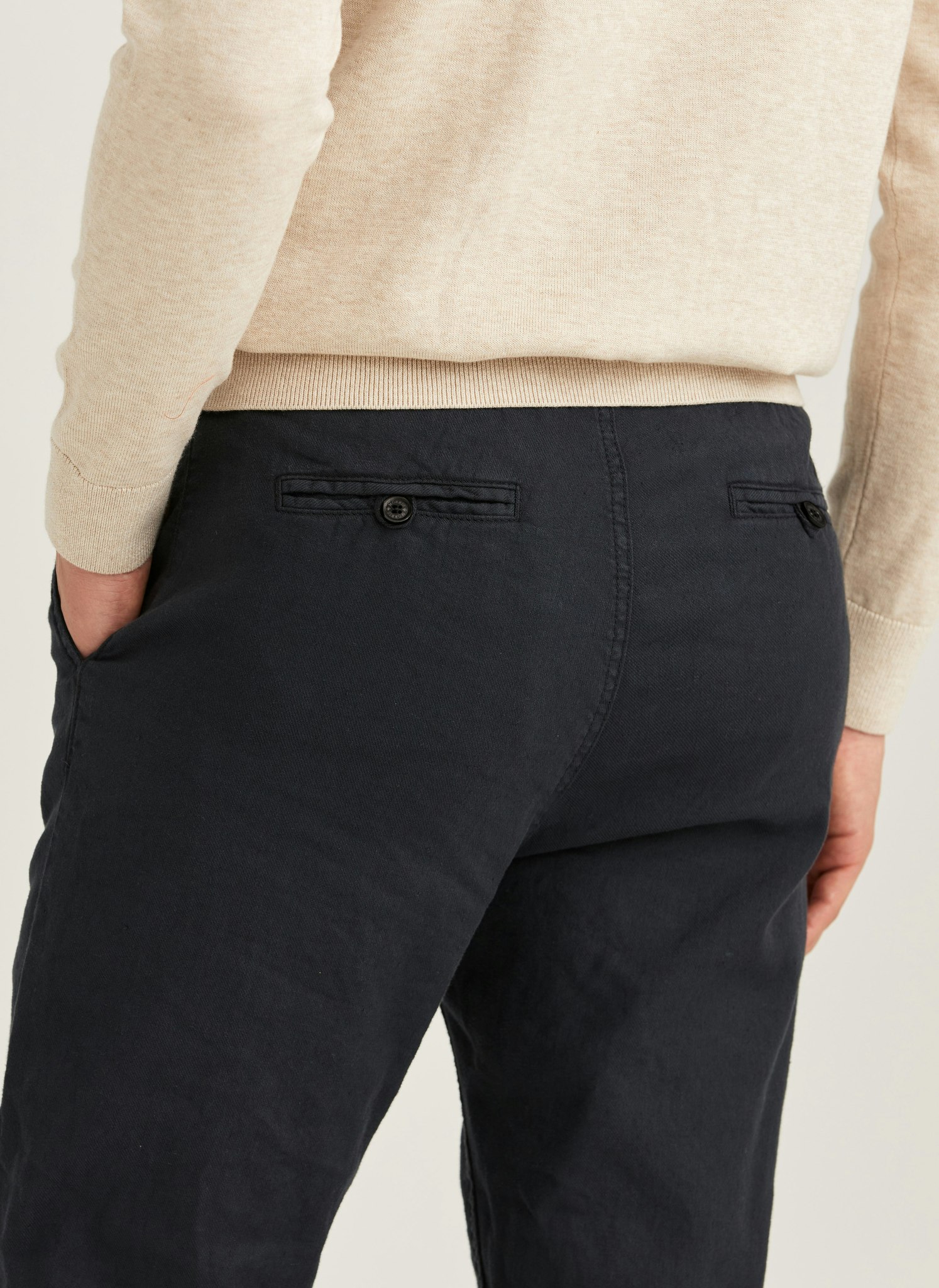 Morris - Fenix Linen Trousers (Blue)