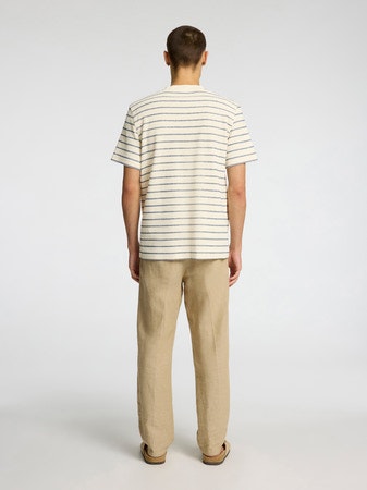 Selected Homme - SLHDJANGO STRIPE SS O-NECK TEE (Offwhite/Blue Stripe)