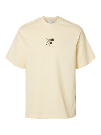 Selected Homme - SLHRELAXKAI PRINT KEYS SS O-NECK TEE (White)