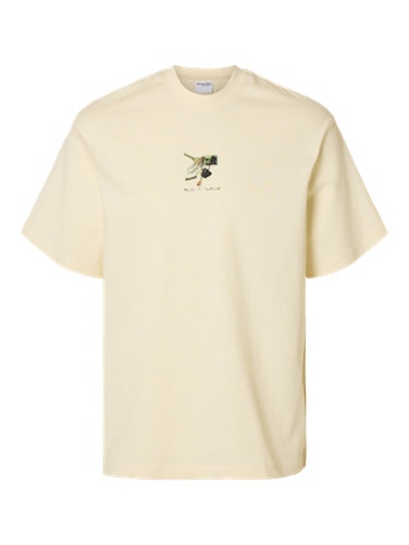 Selected Homme - SLHRELAXKAI PRINT KEYS SS O-NECK TEE (White)