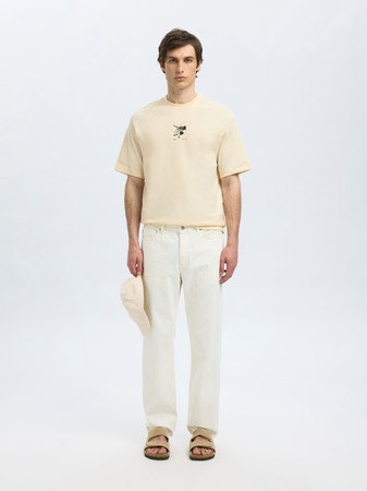 Selected Homme - SLHRELAXKAI PRINT KEYS SS O-NECK TEE (White)