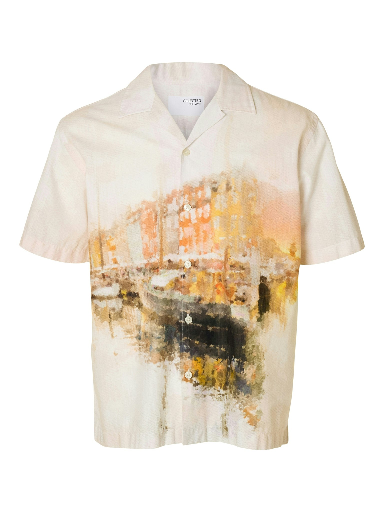 Selected Homme - SLHRLXCARL AOP SS SHIRT (Orange)