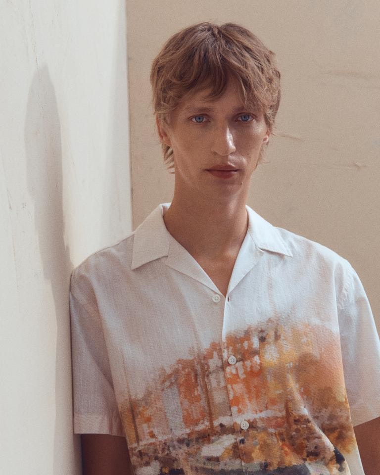 Selected Homme - SLHRLXCARL AOP SS SHIRT (Orange)