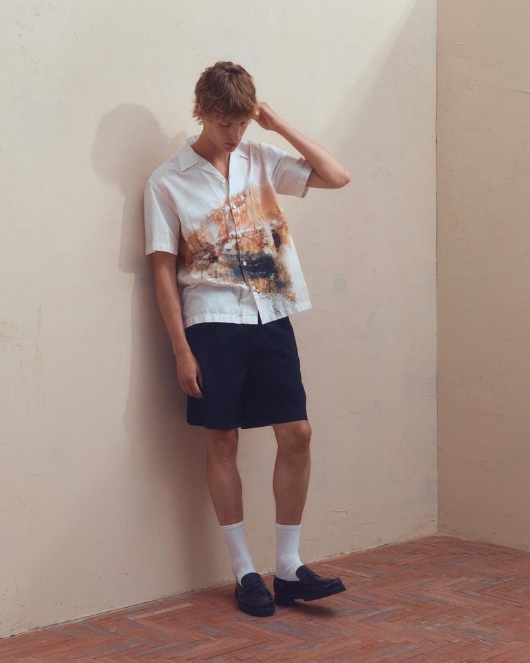 Selected Homme - SLHRLXCARL AOP SS SHIRT (Orange)