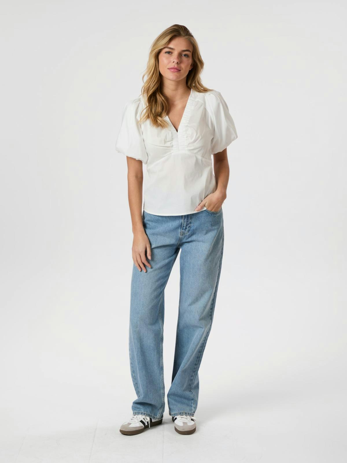 Neo Noir - Irina Poplin Blouse (White)