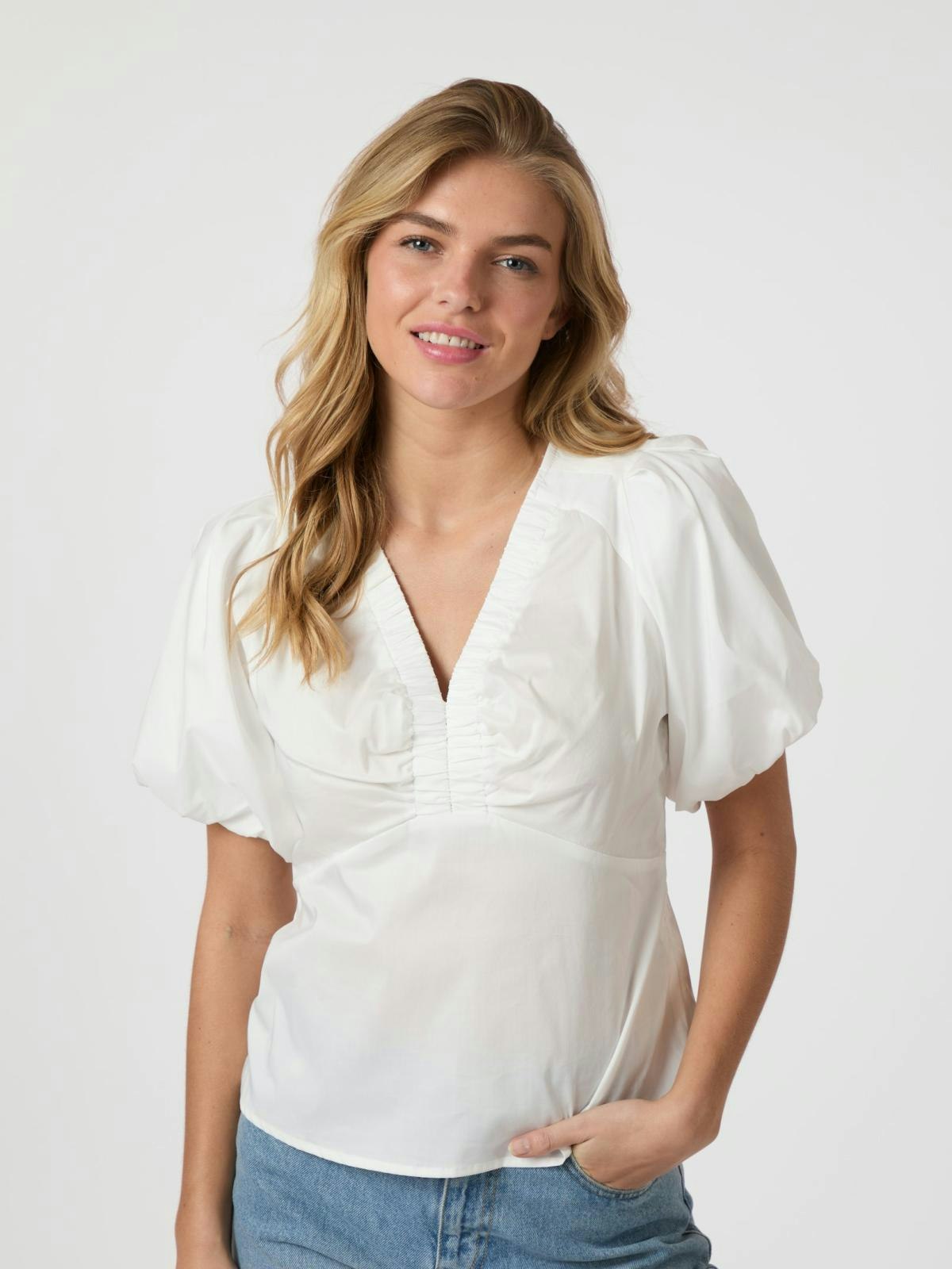 Neo Noir - Irina Poplin Blouse (White)