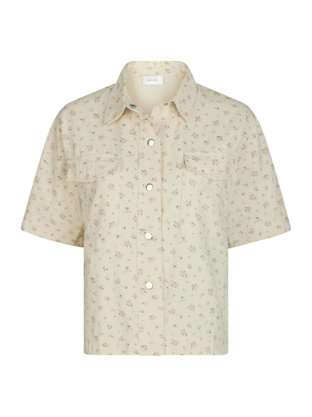 Neo Noir - Tiki Floral Denim Shirt (Offwhite)