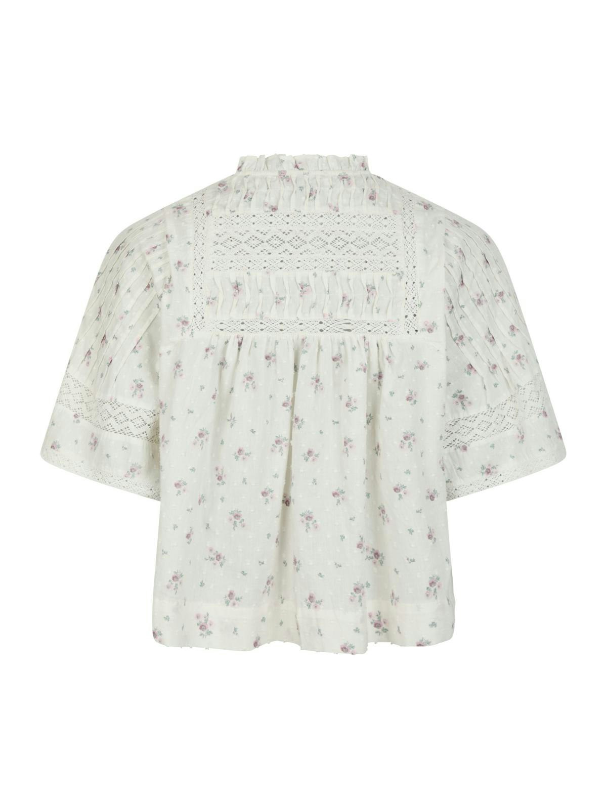 Neo Noir - Siama Dobby Flower Blouse (Offwhite)
