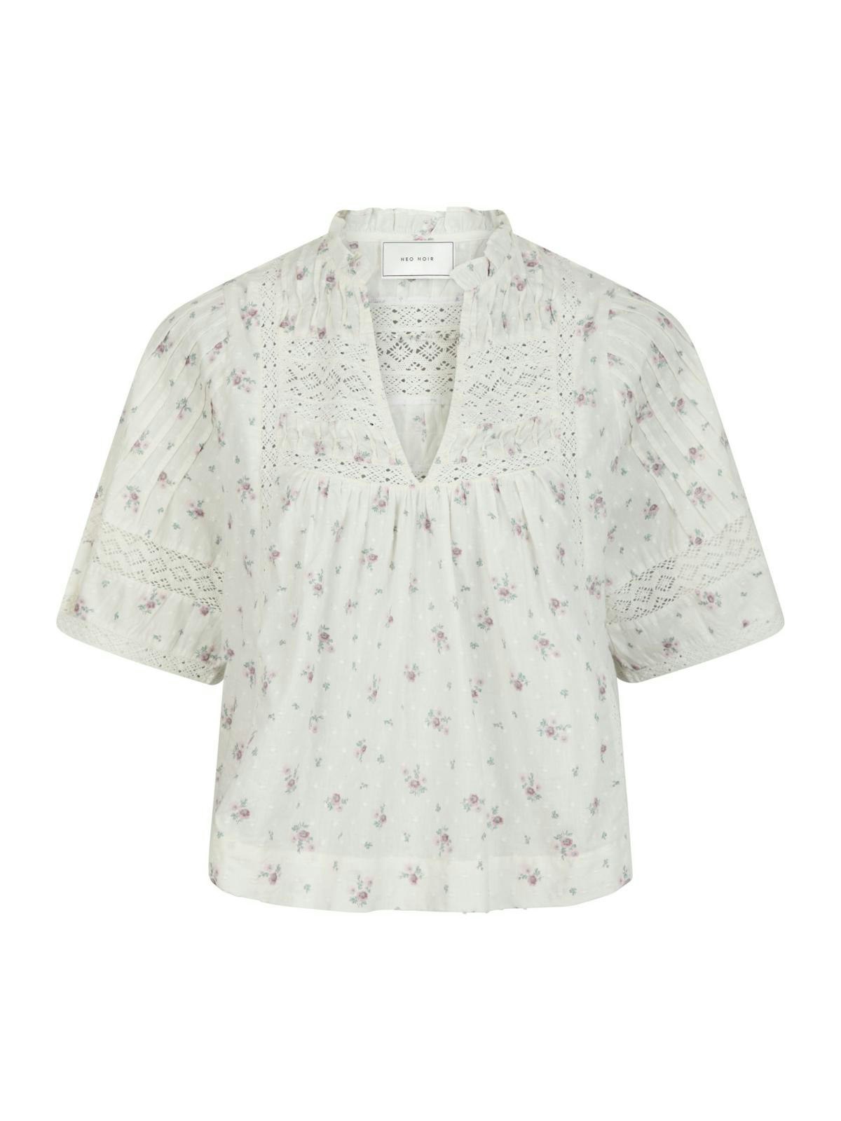 Neo Noir - Siama Dobby Flower Blouse (Offwhite)