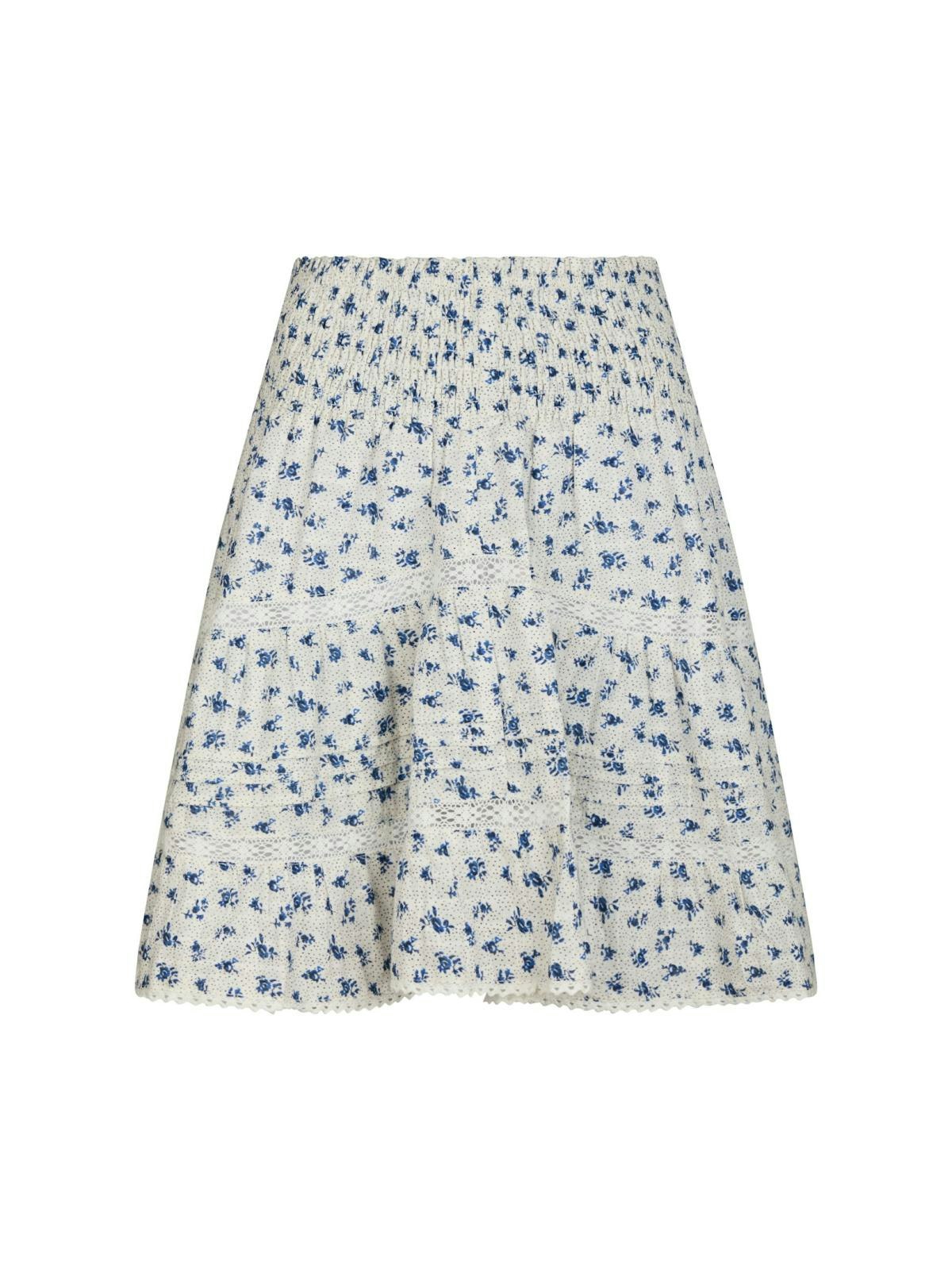 Neo Noir - Alett Dot Flower Skirt (Blue)