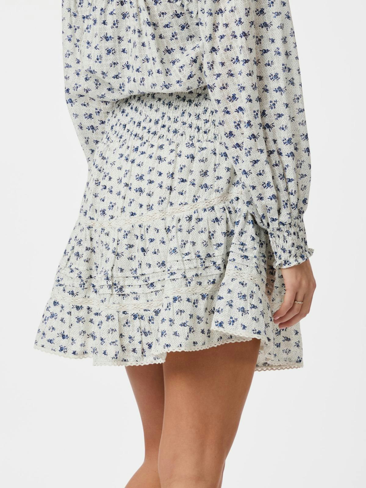Neo Noir - Alett Dot Flower Skirt (Blue)