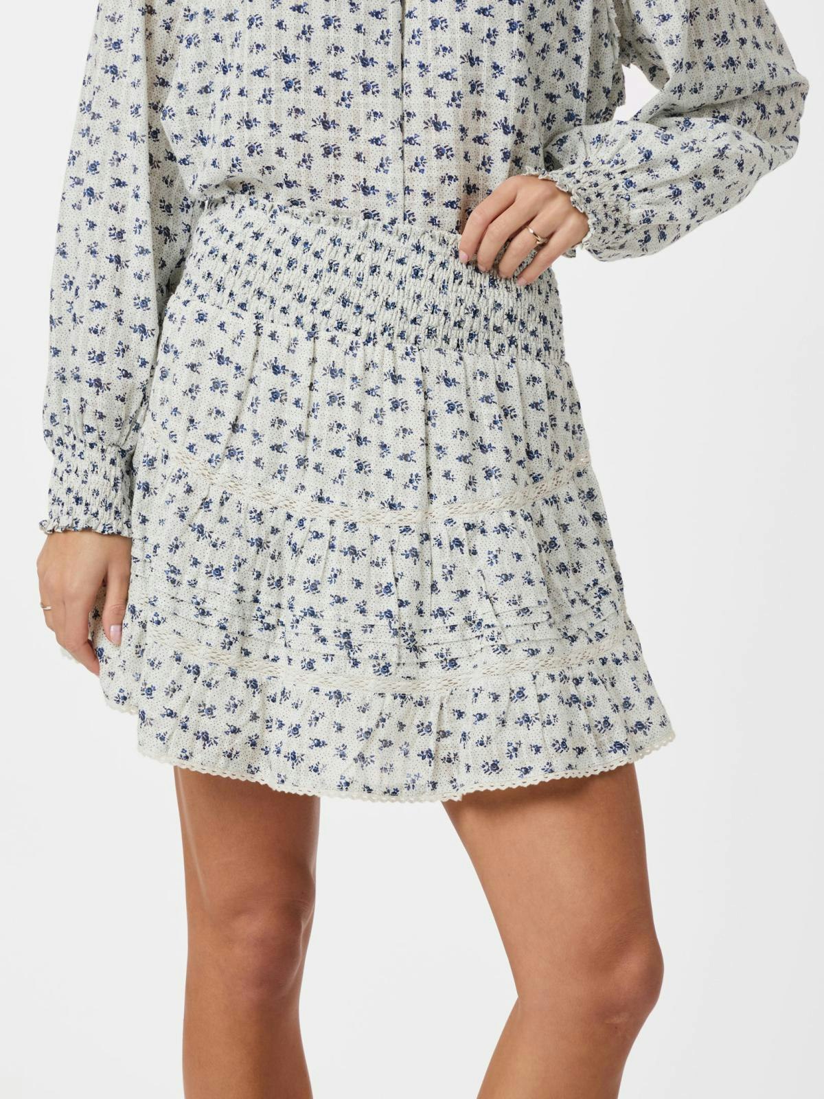 Neo Noir - Alett Dot Flower Skirt (Blue)