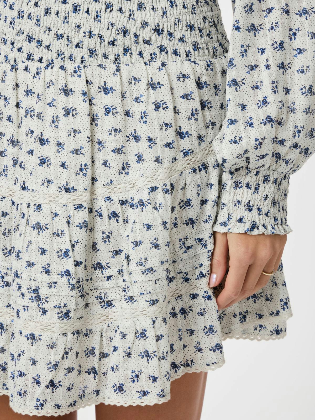 Neo Noir - Alett Dot Flower Skirt (Blue)