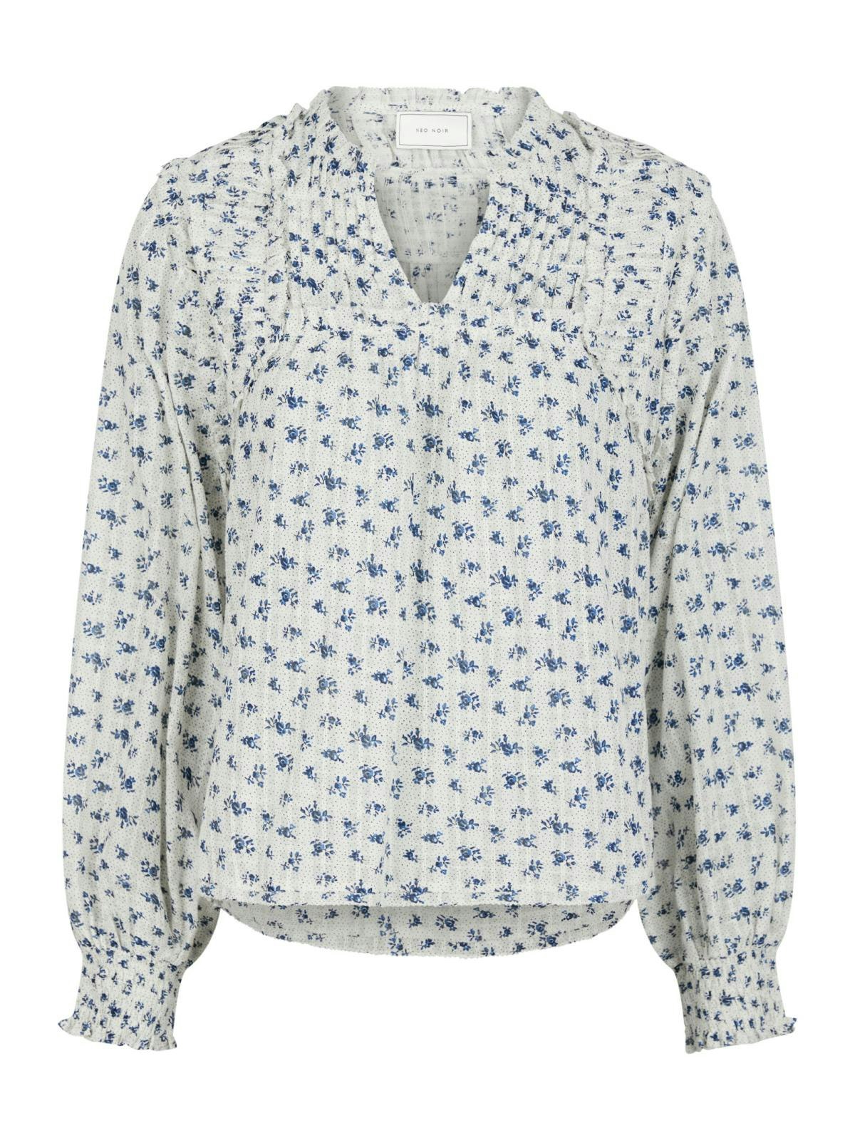 Neo Noir - Nipoa Dot Flower Blouse (Blue)