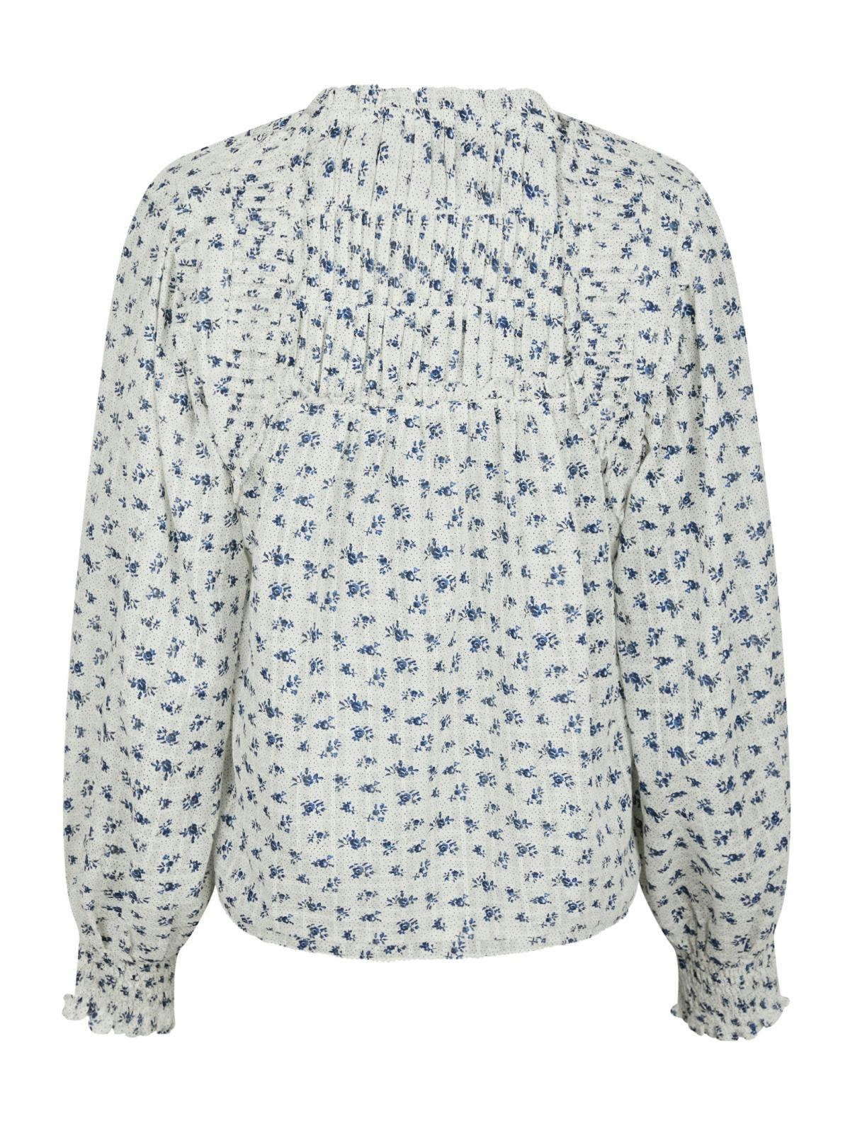 Neo Noir - Nipoa Dot Flower Blouse (Blue)