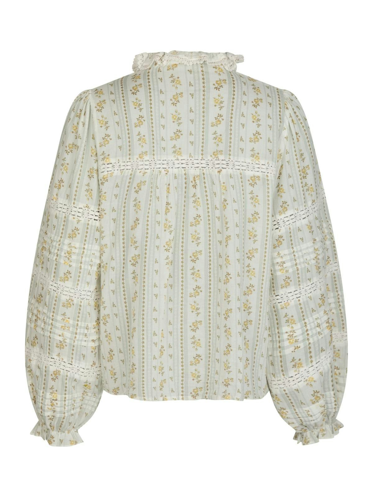 Neo Noir - Lyla Soft Border Blouse (Dusty Yellow)
