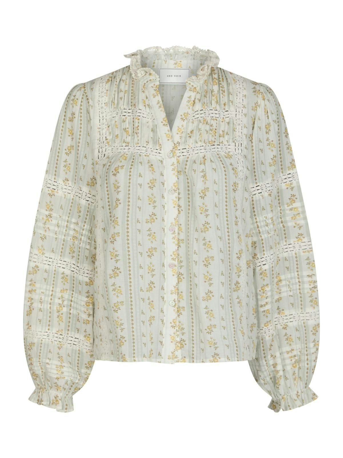 Neo Noir - Lyla Soft Border Blouse (Dusty Yellow)