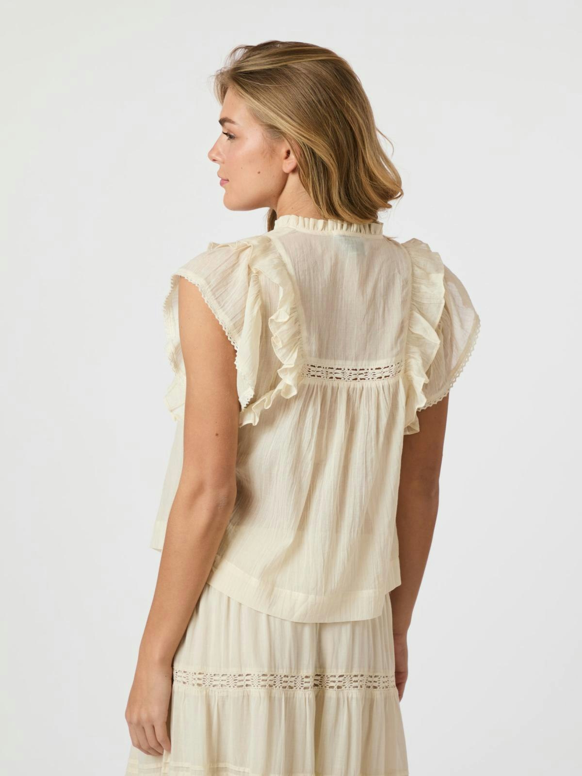 Neo Noir - Jayla S Voile Top (Light Yellow)