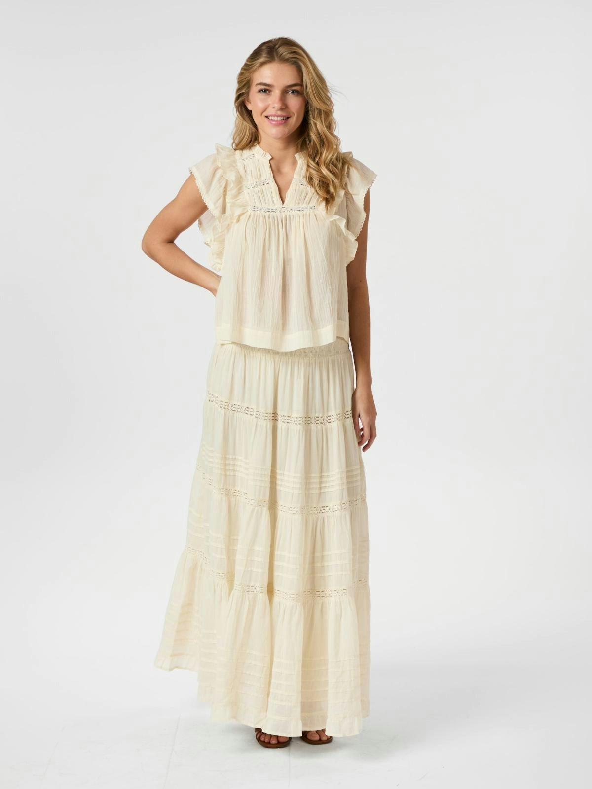 Neo Noir - Jayla S Voile Top (Light Yellow)