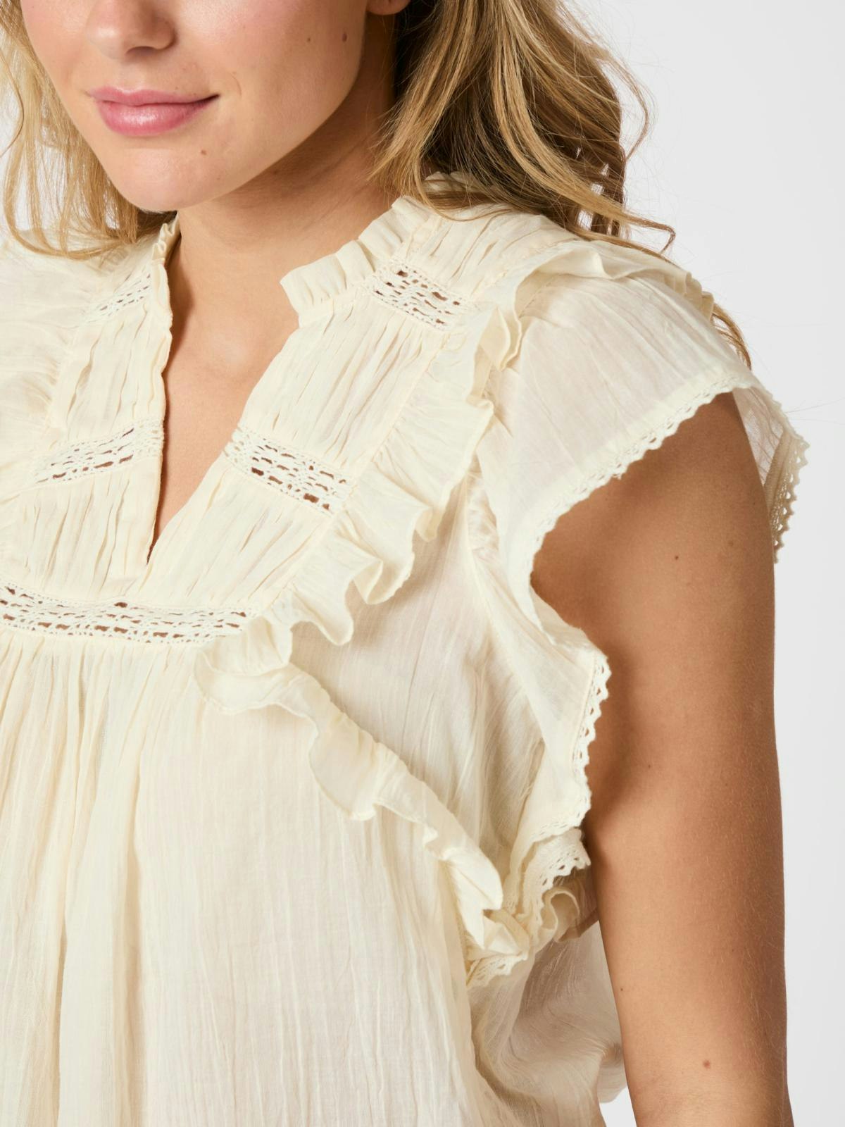 Neo Noir - Jayla S Voile Top (Light Yellow)