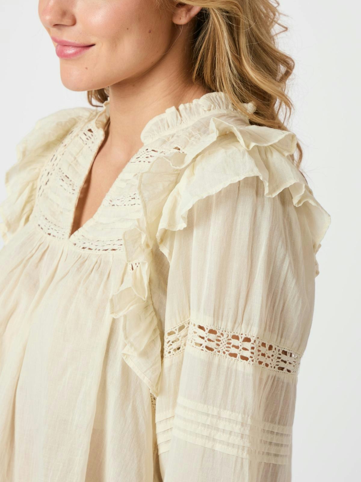 Neo Noir - Mauri S Voile Blouse (Light Yellow)