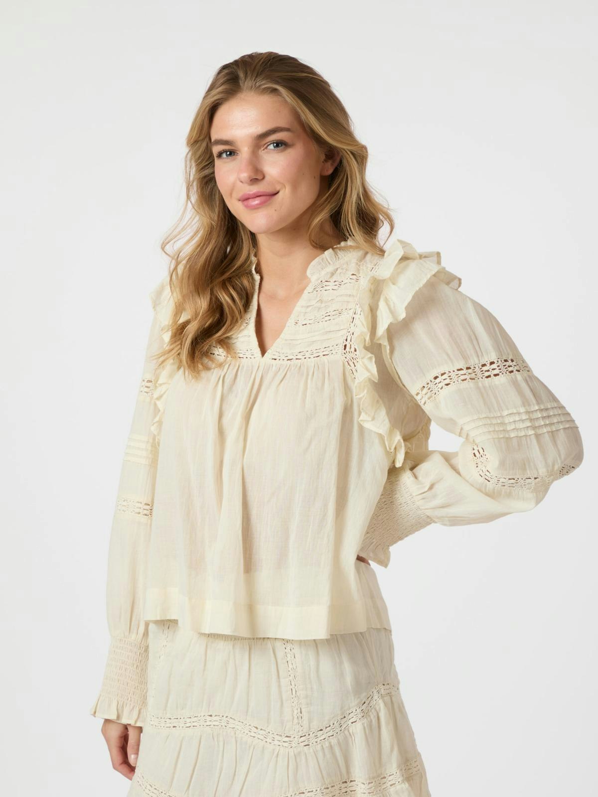 Neo Noir - Mauri S Voile Blouse (Light Yellow)