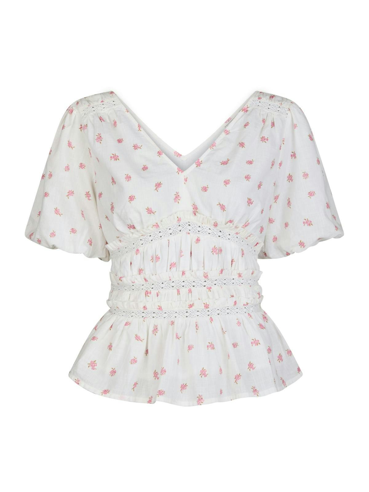 Neo Noir - Sapura Fleurie Blouse (Rose)