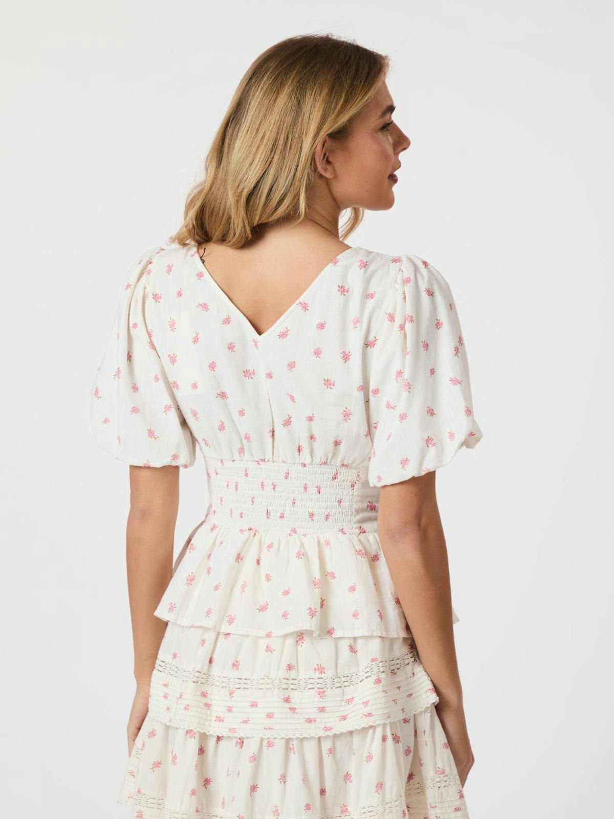 Neo Noir - Sapura Fleurie Blouse (Rose)