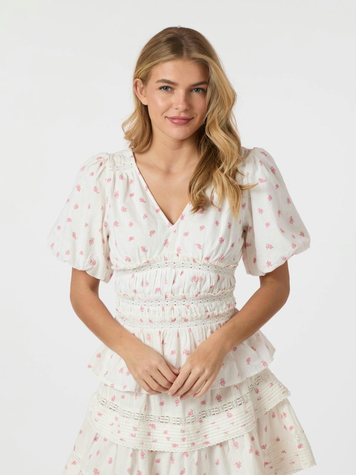 Neo Noir - Sapura Fleurie Blouse (Rose)