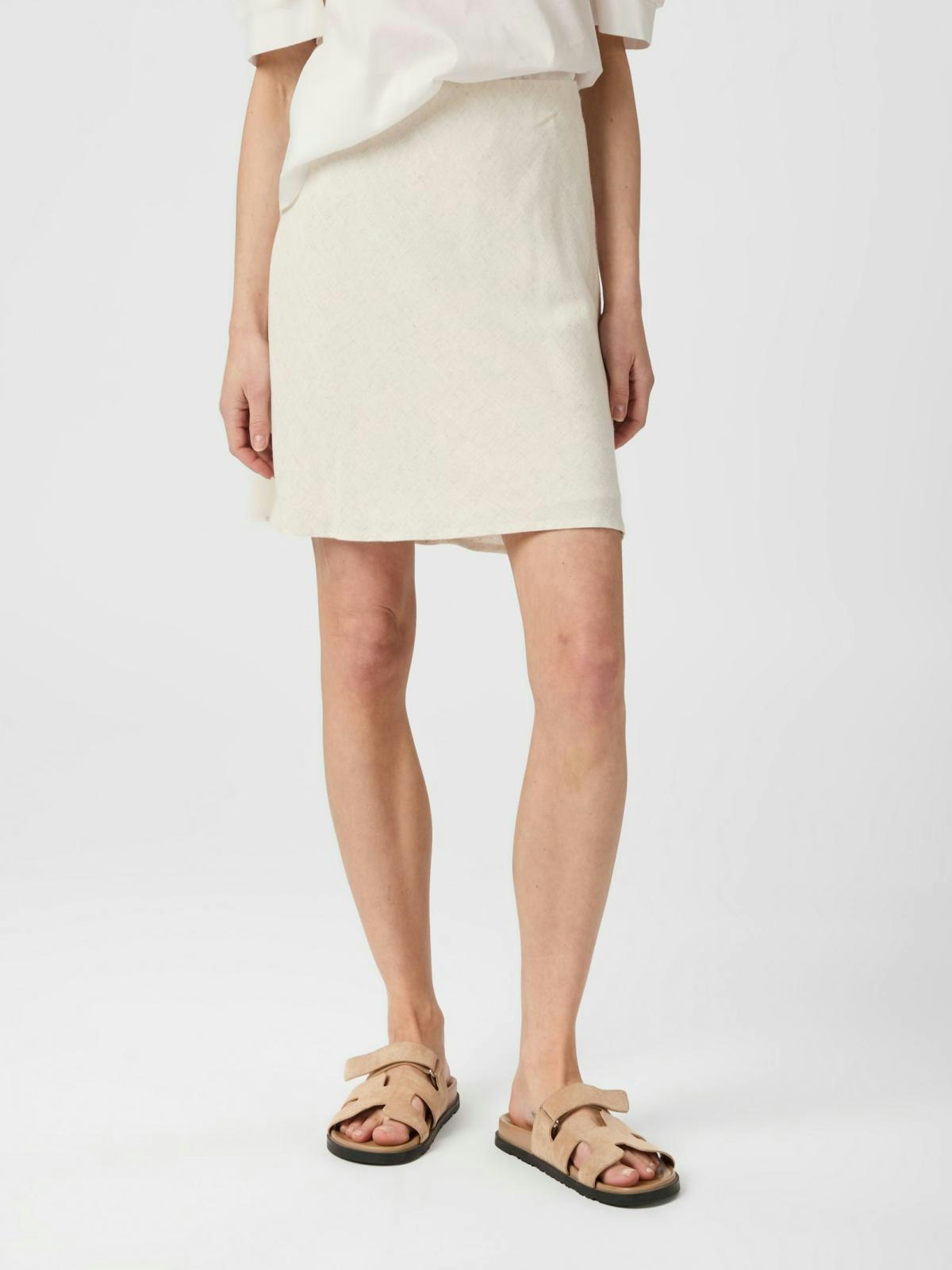 Neo Noir - Luna Linen Skirt (Natural)