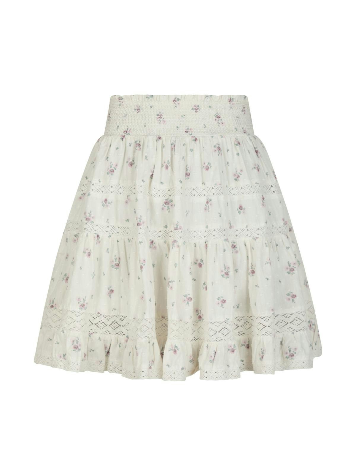 Neo Noir - Callia Dobby Flower Skirt (Offwhite)