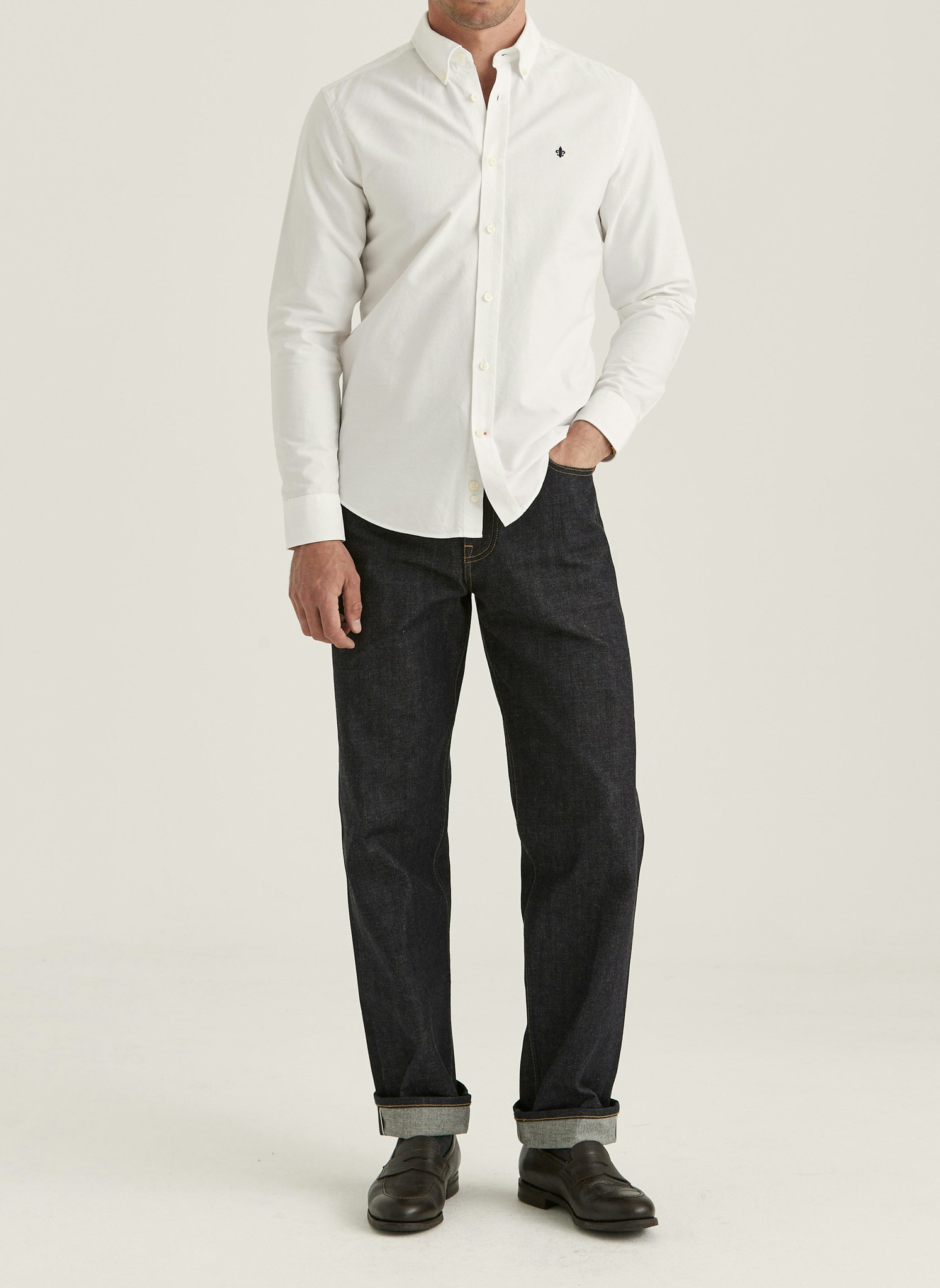 Morris - Oxford Buttom Down Shirt (White)