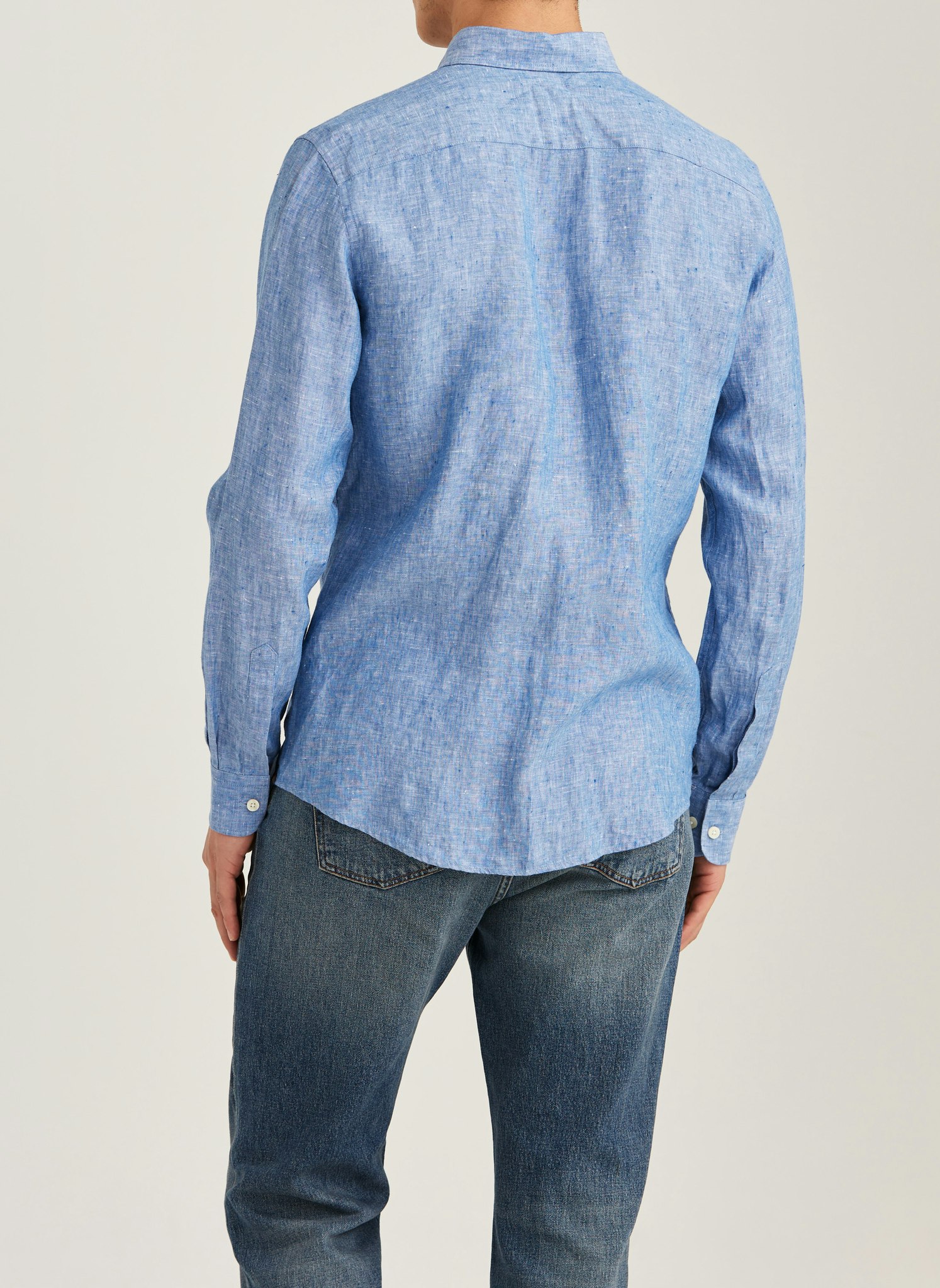 Morris - Douglas Linen Shirt-Classic Fit (Blue)