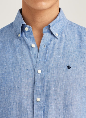 Morris - Douglas Linen Shirt-Classic Fit (Blue)