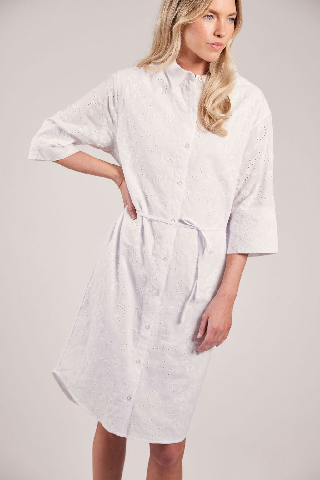 Sebago - Felicia Broderie Anglaise Dress (White)