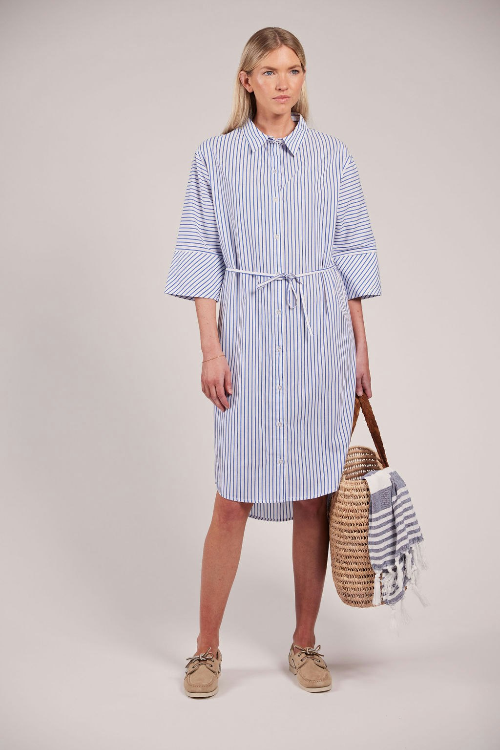Sebago - Felicia Cotton Poplin Dress (Navy/White)