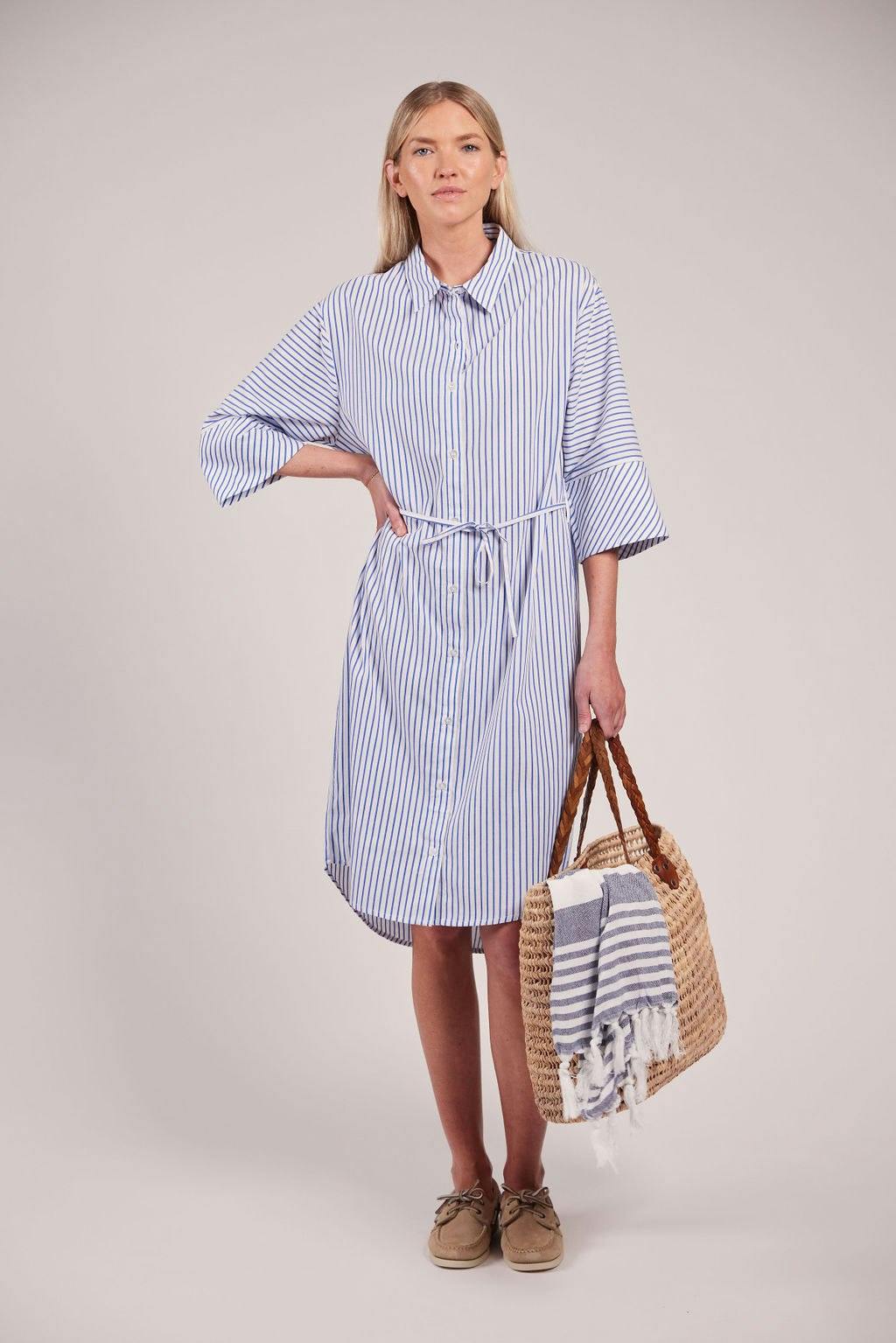 Sebago - Felicia Cotton Poplin Dress (Navy/White)