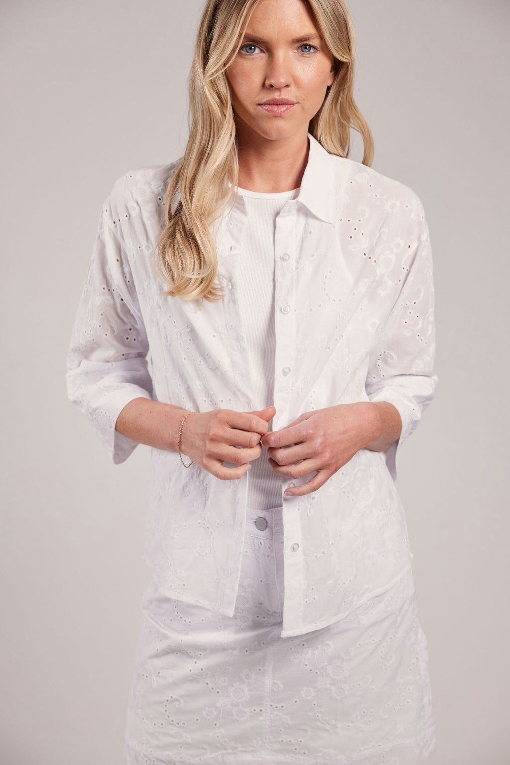 Sebago - Helen Broderie Anglaise Blouse (White)